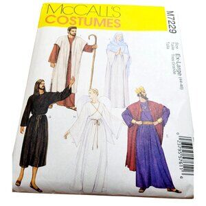 1990s McCall's 7229 Nativity Unisex Adult Costume Sz XL 44-46 Biblical Uncut